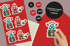 Hope & Joy Text in Gnome Christmas Sticker Pack Decoration Product Image 1