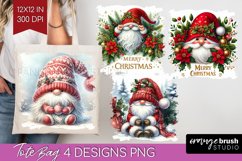 Christmas Gnome Tote Bag - Cute Gnome Tote Bag PNG Product Image 1