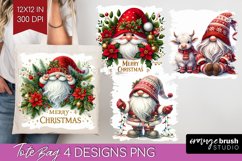 Christmas Gnome Tote Bag - Cute Gnome Tote Bag PNG Product Image 1