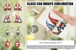 Christmas Gnome Glass Can Product Image 1