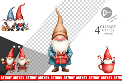 Christmas Gnome Clipart Product Image 1