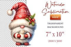 Add holiday magic to your winter projects with this Christmas gnome watercolor clipart! High-resolution PNG with transparent background, perfect for cards, decor, and scrapbooking.