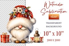 Add holiday magic to your winter projects with this Christmas gnome watercolor clipart! High-resolution PNG with transparent background, perfect for cards, decor, and scrapbooking.