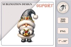 Add holiday magic to your winter projects with this Christmas gnome watercolor clipart! High-resolution PNG with transparent background, perfect for cards, decor, and scrapbooking.