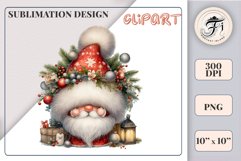 Add holiday magic to your winter projects with this Christmas gnome watercolor clipart! High-resolution PNG with transparent background, perfect for cards, decor, and scrapbooking.