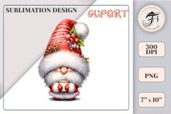 Add holiday magic to your winter projects with this Christmas gnome watercolor clipart! High-resolution PNG with transparent background, perfect for cards, decor, and scrapbooking.