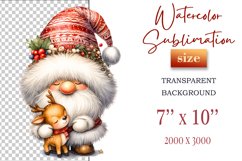 Add holiday magic to your winter projects with this Christmas gnome watercolor clipart! High-resolution PNG with transparent background, perfect for cards, decor, and scrapbooking.