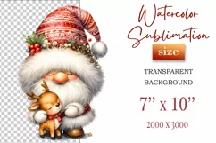 Add holiday magic to your winter projects with this Christmas gnome watercolor clipart! High-resolution PNG with transparent background, perfect for cards, decor, and scrapbooking.