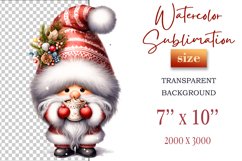 Add holiday magic to your winter projects with this Christmas gnome watercolor clipart! High-resolution PNG with transparent background, perfect for cards, decor, and scrapbooking.