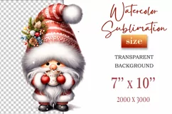 Add holiday magic to your winter projects with this Christmas gnome watercolor clipart! High-resolution PNG with transparent background, perfect for cards, decor, and scrapbooking.