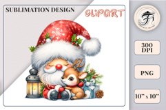 Add holiday magic to your winter projects with this Christmas gnome watercolor clipart! High-resolution PNG with transparent background, perfect for cards, decor, and scrapbooking.