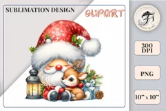 Add holiday magic to your winter projects with this Christmas gnome watercolor clipart! High-resolution PNG with transparent background, perfect for cards, decor, and scrapbooking.