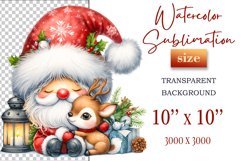 Add holiday magic to your winter projects with this Christmas gnome watercolor clipart! High-resolution PNG with transparent background, perfect for cards, decor, and scrapbooking.