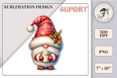 Add holiday magic to your winter projects with this Christmas gnome watercolor clipart! High-resolution PNG with transparent background, perfect for cards, decor, and scrapbooking.