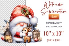 Add holiday magic to your winter projects with this Christmas gnome watercolor clipart! High-resolution PNG with transparent background, perfect for cards, decor, and scrapbooking.