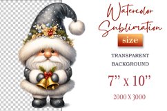 Add holiday magic to your winter projects with this Christmas gnome watercolor clipart! High-resolution PNG with transparent background, perfect for cards, decor, and scrapbooking.