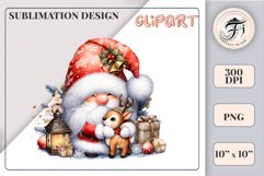 Add holiday magic to your winter projects with this Christmas gnome watercolor clipart! High-resolution PNG with transparent background, perfect for cards, decor, and scrapbooking.