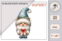 Add holiday magic to your winter projects with this Christmas gnome watercolor clipart! High-resolution PNG with transparent background, perfect for cards, decor, and scrapbooking.