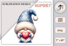 Add holiday magic to your winter projects with this Christmas gnome watercolor clipart! High-resolution PNG with transparent background, perfect for cards, decor, and scrapbooking.