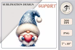 Add holiday magic to your winter projects with this Christmas gnome watercolor clipart! High-resolution PNG with transparent background, perfect for cards, decor, and scrapbooking.
