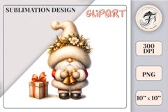 Add holiday magic to your winter projects with this Christmas gnome watercolor clipart! High-resolution PNG with transparent background, perfect for cards, decor, and scrapbooking.