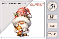 Add holiday magic to your winter projects with this Christmas gnome watercolor clipart! High-resolution PNG with transparent background, perfect for cards, decor, and scrapbooking.