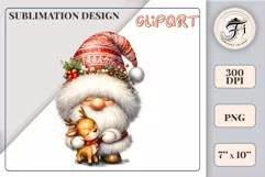 Add holiday magic to your winter projects with this Christmas gnome watercolor clipart! High-resolution PNG with transparent background, perfect for cards, decor, and scrapbooking.