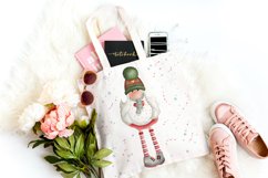 Watercolor Christmas Illustration Cute Gnome Clipart Bundle Product Image 4