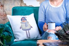 Watercolor Christmas Illustration Cute Gnome Clipart Bundle Product Image 7