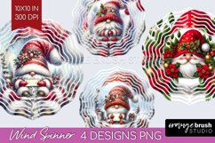 Christmas Gnome Wind Spinner Sublimation PNG - Cute Gnome Product Image 1