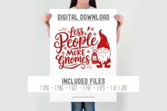 Less People More Gnomes SVG PNG | Funny Gnome SVG | Holiday Product Image 2