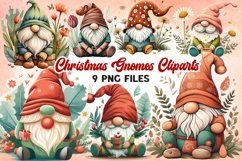 Christmas Gnomes Cliparts,PNG Christmas Product Image 1