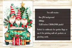 Christmas Gnomes Garden Flag, Sublimation Gnome in Truck, d2 Product Image 2