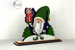 Christmas Gnome with Gifts - Wooden Holiday Figurine Product Image 3