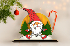 Christmas Gnome Figurines Set of 3 Wooden Holiday Decor Product Image 8