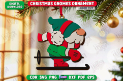 Christmas Gnome Ornament Laser Cut | Christmas Tree Toy |CNC Product Image 1