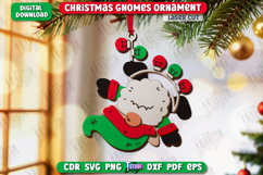 Christmas Gnome Ornament Laser Cut | Christmas Tree Toy |CNC Product Image 1