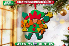 Christmas Gnomes Ornaments Laser Cut Bundle|Xmas Tree Toy Product Image 9