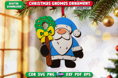 Christmas Gnome Ornament Laser Cut | Christmas Tree Toy |CNC Product Image 1