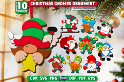 Christmas Gnomes Ornaments Laser Cut Bundle|Xmas Tree Toy Product Image 1