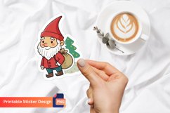Christmas Gnome Sticker, Festive Christmas Gnome Sticker Product Image 1