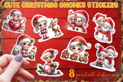Cute christmas elf Stickers | elf Stickers Product Image 1