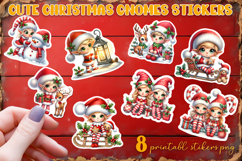 Cute christmas elf Stickers | elf Stickers Product Image 1