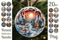 Christmas Gnome Sublimation PNG / 3D Gnome Ornament Bundle Product Image 1
