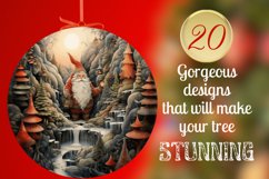 Christmas Gnome Sublimation PNG / 3D Gnome Ornament Bundle Product Image 2