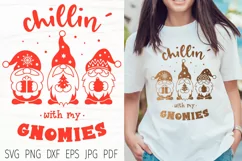 Christmas gnomes silhouette