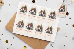 Christmas gift tag, gnomes christmas tag printable Product Image 2