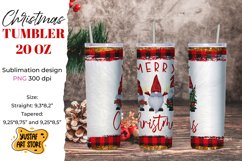 Merry Christmas 3 gnome tumbler 20 oz sublimation design Product Image 1