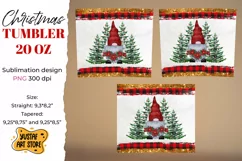 Christmas gnome with poinsettia tumbler sublimation design Product Image 2
