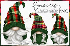 Christmas Gnomes Watercolor Clipart Pngpreview 